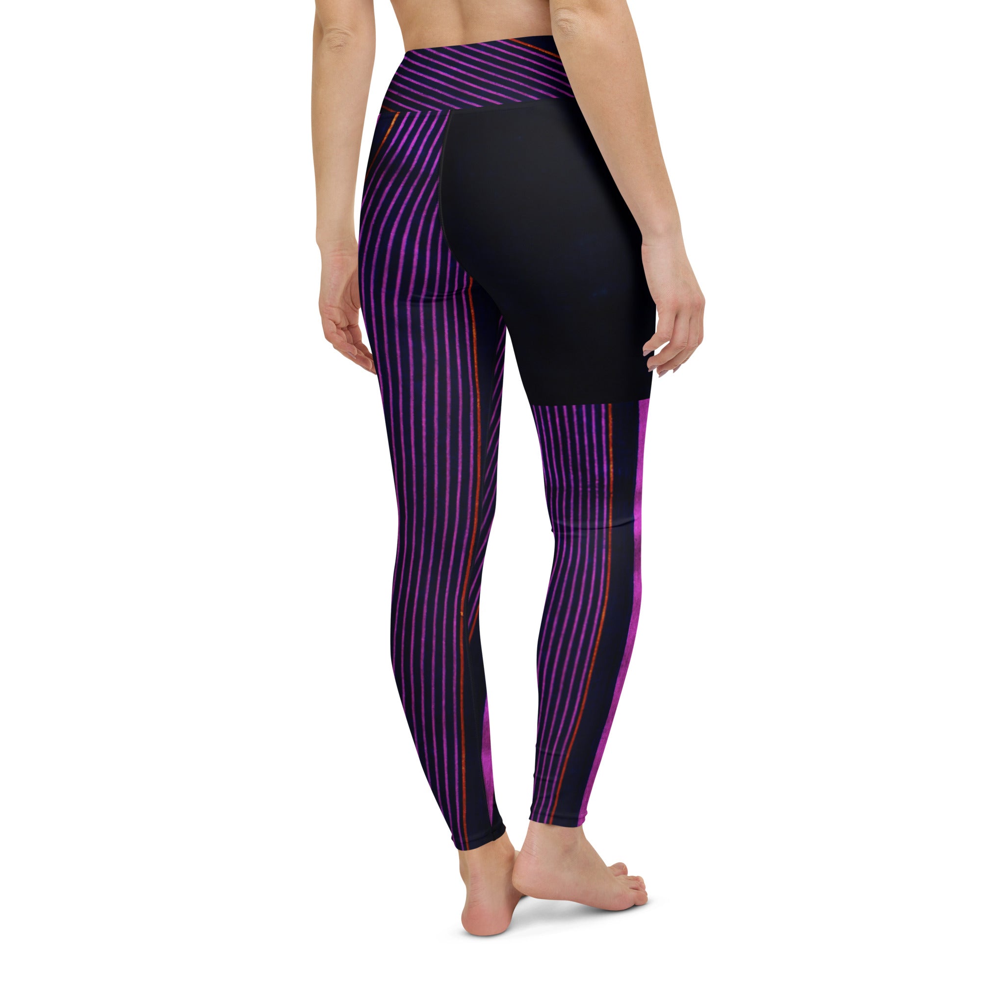 Dance Leggings. Yoga Pants. Gym or Workout High Waist Leggings. "Peppermint" Streetwear by WickedYo.